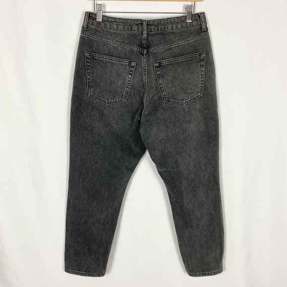 Topshop Ripped Mom Jeans Washed Black - Picture 3 of 5